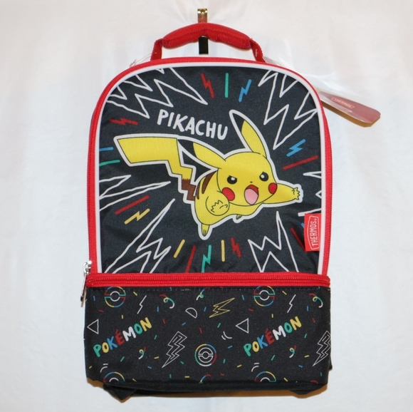 Pokemon Other - Pokémon Pikachu Thermos Dual Compartment Insulated Lunch Bag. New.